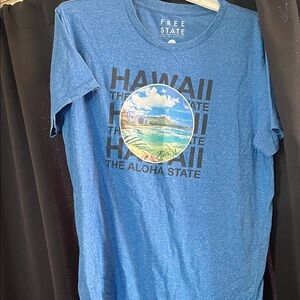 Free State Blue Heather Hawaii Scenic Graphic Tee